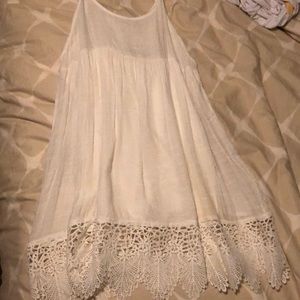 White lace bottom dress